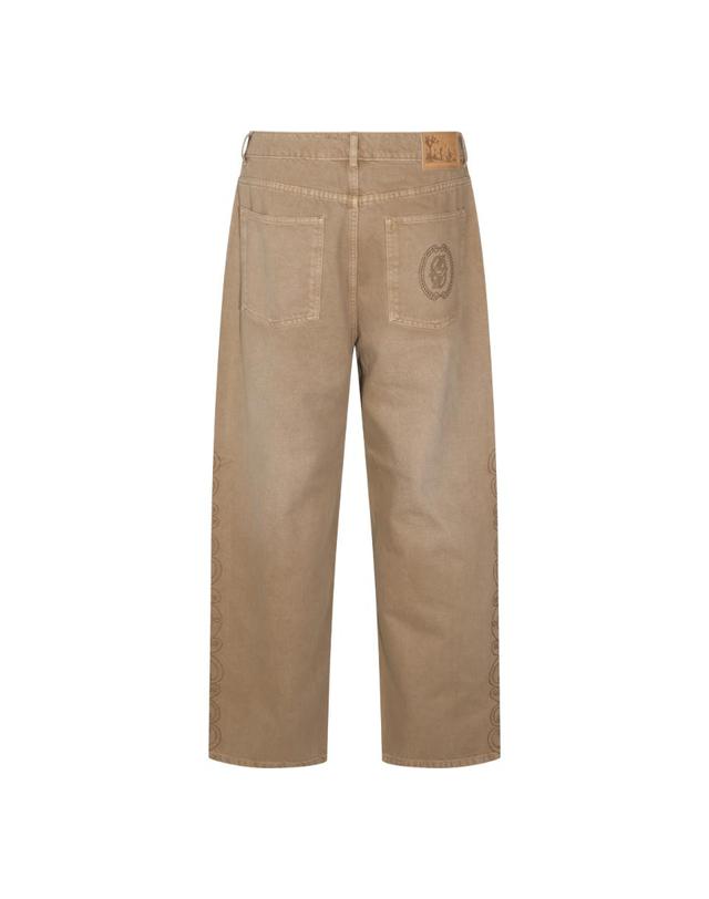 드홀드무슈 드롤 드 무슈 [해외직구][S27]DROLE DE MONSIEUR BP168CO340BG 남성 조거팬츠 스웨트팬츠 면바지 카고팬츠 와이드팬츠 바지 트라우져 BEIGE COTTON JEANS 착용컷