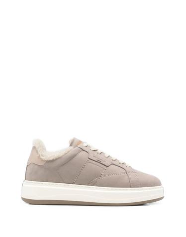 [해외직구][P13]WOOLRICH WFW262521CYMFR 여성 로우탑 하이탑 스니커즈 단화 에스빠듀 로퍼 구두 WOOLRICH LEATHER SNEAKERS
