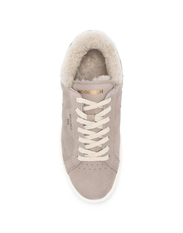 울리치 [해외직구][P13]WOOLRICH WFW262521CYMFR 여성 로우탑 하이탑 스니커즈 단화 에스빠듀 로퍼 구두 WOOLRICH LEATHER SNEAKERS 착용컷
