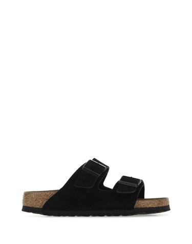 [해외직구][X45]버켄스탁 951323 BLACK 여성 슬리퍼 샌들 플립플랍 플랫슈즈 Black suede Arizona slippers