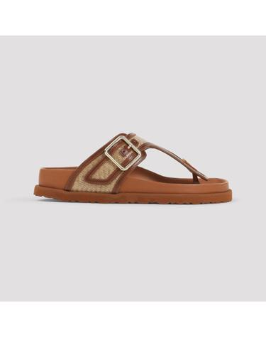 [해외직구][D14]버켄스탁 1033111 GINGER BROWN RAFFIA 여성 플랫슈즈 발레리나슈즈 Birkenstock 1744 Gizeh Frames Raffia Saldals