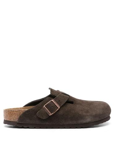 [해외직구][P13]버켄스탁 1027460MOCCA 남성 뮬 로퍼 슬라이드 샌들 신발 조리 블로퍼 BIRKENSTOCK BOSTON SLIPPERS