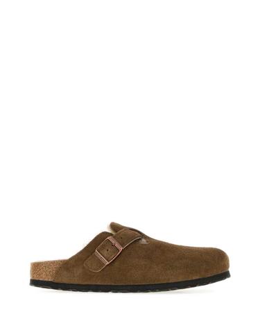 [해외직구][X45]버켄스탁 1032432 DARKTEA 여성 슬리퍼 샌들 플립플랍 플랫슈즈 Brown suede Boston slippers