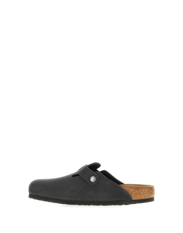 버켄스탁 [해외직구][W63]버켄스탁 059463U BLACK 남성 슬리퍼 뮬 샌들 Ciabatte Boston in pelle 착용컷