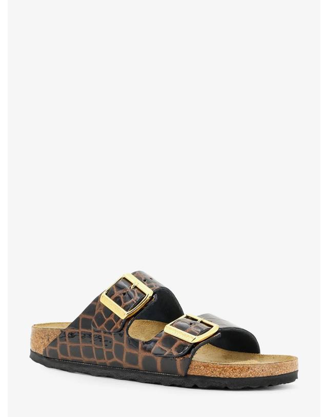 버켄스탁 [해외직구][N85]버켄스탁 1032864 여성 슬리퍼 샌들 뮬 BIRKENSTOCK Arizona leather sandals with crocodile print 착용컷