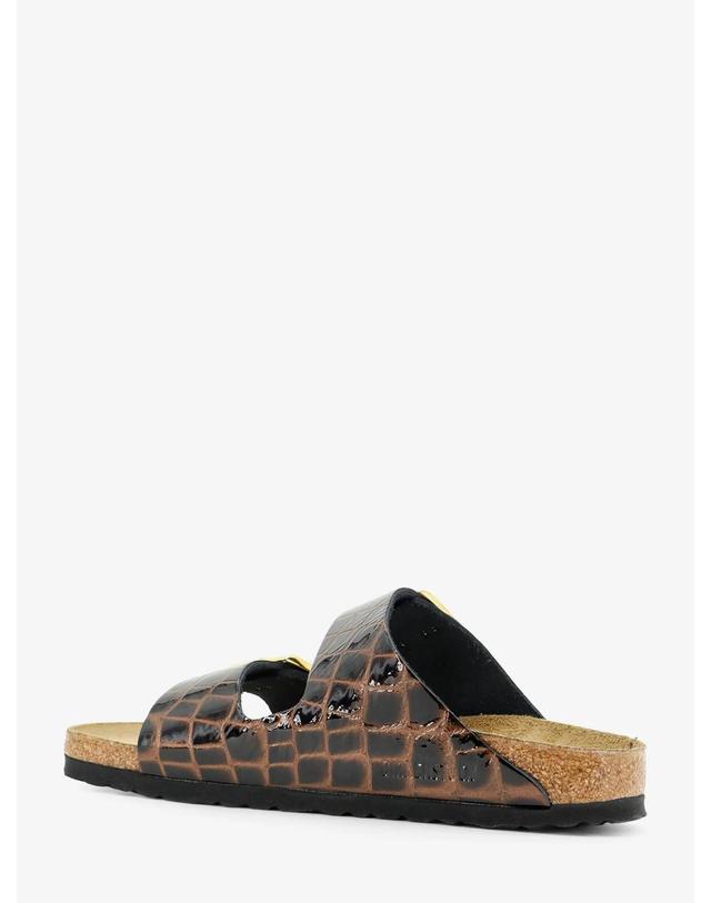 버켄스탁 [해외직구][N85]버켄스탁 1032864 여성 슬리퍼 샌들 뮬 BIRKENSTOCK Arizona leather sandals with crocodile print 착용컷