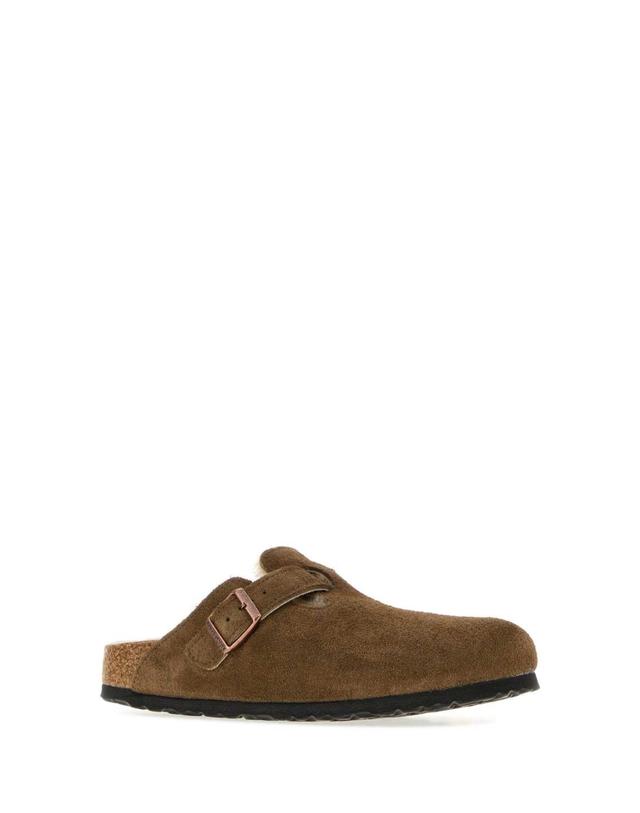 버켄스탁 [해외직구][X45]버켄스탁 1032432 DARKTEA 여성 슬리퍼 샌들 플립플랍 플랫슈즈 Brown suede Boston slippers 착용컷