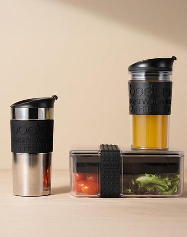 보덤 트래블프레스 커피메이커 추가뚜껑 세트 350ml 블랙