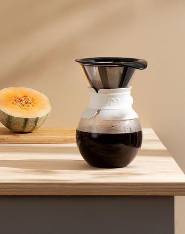 보덤 푸어오버 커피메이커 영구필터 500ml 오프화이트