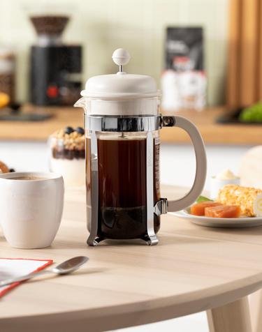 보덤 카페티에라 프렌치프레스 커피메이커 1.0L 8컵 오프화이트