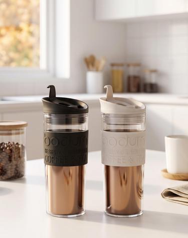 보덤 트래블머그 450ML 1+1(블랙.오프화이트)