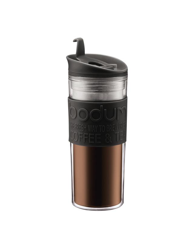 보덤 보덤 트래블머그 450ml 블랙 착용컷