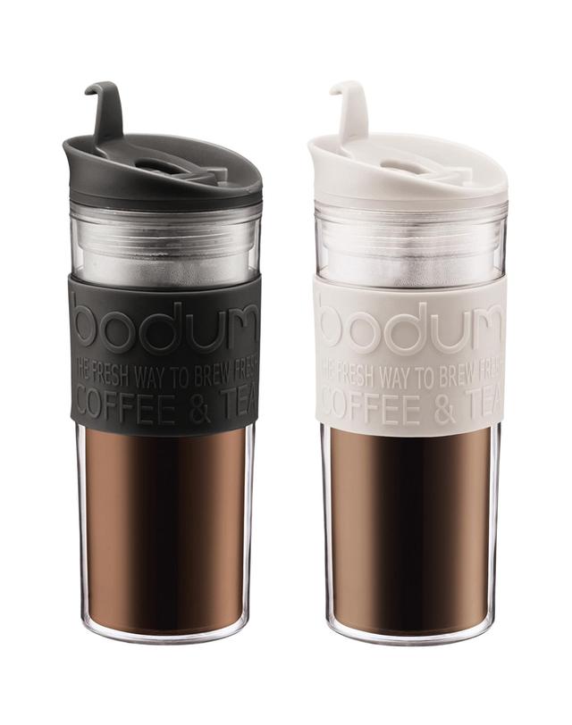 보덤 보덤 트래블머그 450ML 1+1(블랙.오프화이트) 착용컷