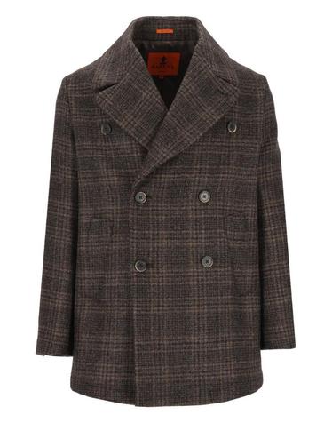 [해외직구][A94]바레나베네치아 CSU56180522UNI 남성 코트 아우터 BARENA VENEZIA BARENA VENEZIA Caposile Filzada Checked Double Breasted Peacoat