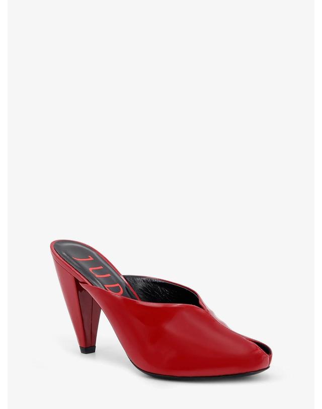 주드 [해외직구][N85]JUDE SS26HO008RD001CL017 여성 슬리퍼 샌들 뮬 JUDE Paw Mule patent leather sandals 착용컷