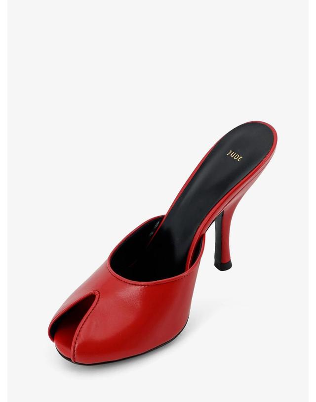 주드 [해외직구][N85]JUDE PS25FHO002RD001LL001 여성 슬리퍼 샌들 뮬 JUDE Leather Date Mule Sandals 착용컷