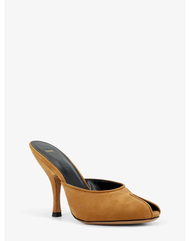 주드 [해외직구][N85]JUDE SS26HO002BR024CL027 여성 슬리퍼 샌들 뮬 JUDE Suede Date Mule Sandals 착용컷
