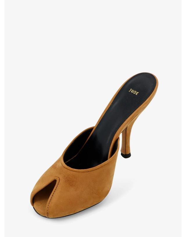주드 [해외직구][N85]JUDE SS26HO002BR024CL027 여성 슬리퍼 샌들 뮬 JUDE Suede Date Mule Sandals 착용컷