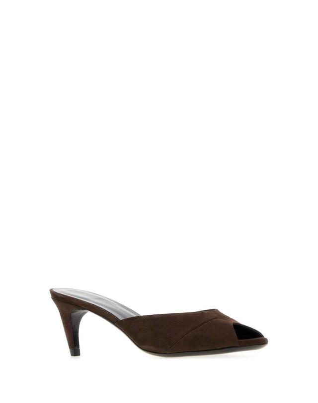 주드 [해외직구][X45]JUDE PF26HO006BR001C L025 여성 펌프스 슬링백 하이힐 스트랩힐 Chocolate nubuck Cave mules 착용컷