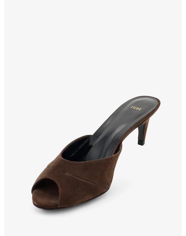 주드 [해외직구][N85]JUDE PF26HO006BR001CL025 여성 슬리퍼 샌들 뮬 JUDE Suede Cave Mule Sandals 착용컷