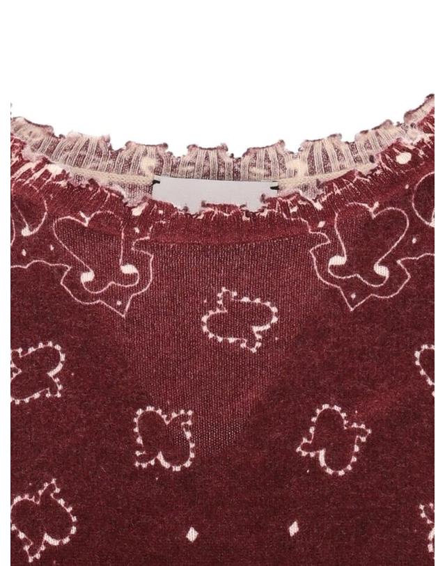 쿠즈텡 [해외직구][A94]KUJTEN F 2500231 여성 니트 스웨터 KUJTEN KUJTEN Apple Bandana Sweater 착용컷