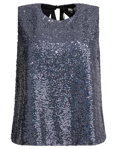 [해외직구][V90]Semper 45864404PIOMBO 여성 탑 민소매 상의 Sequined A line top