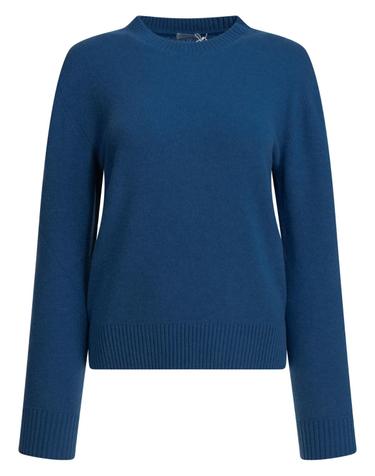 [해외직구][V90]Semper WMNCREWCASHBLUCOBALTO 여성 니트 스웨터 가디건 Cashmere crew neck sweater