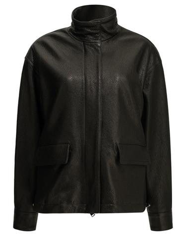 [해외직구][V90]Semper 1806PELLE JACQUARDNERO 여성 자켓 코트 아우터 Nappa leather jacket
