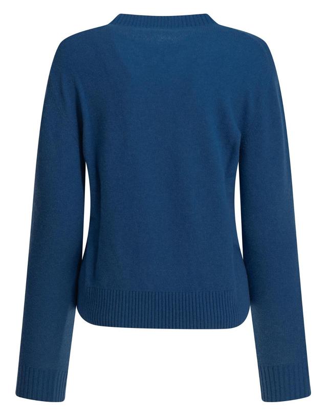 셈페르 [해외직구][V90]Semper WMNCREWCASHBLUCOBALTO 여성 니트 스웨터 가디건 Cashmere crew neck sweater 착용컷