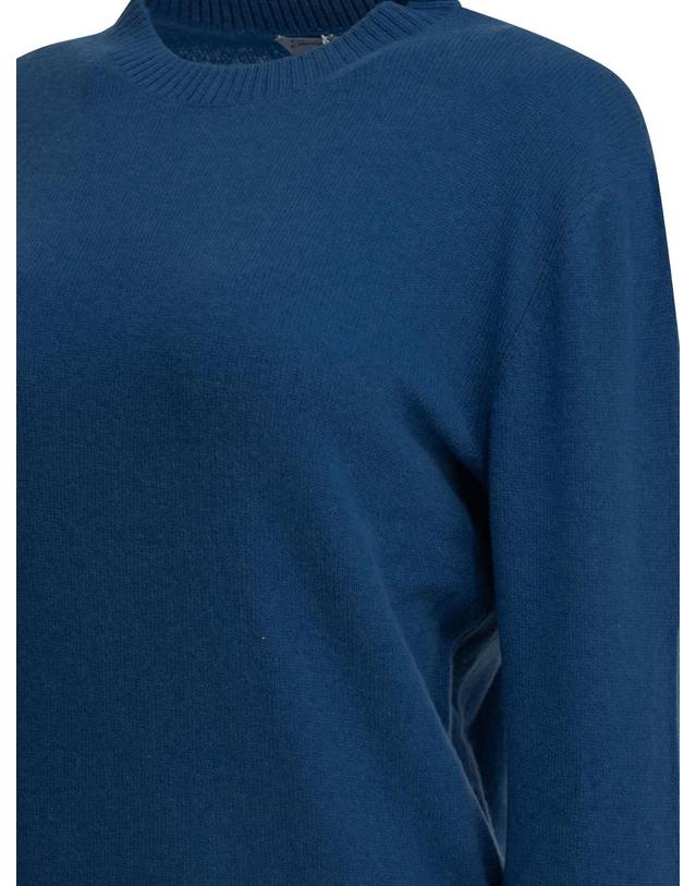 셈페르 [해외직구][V90]Semper WMNCREWCASHBLUCOBALTO 여성 니트 스웨터 가디건 Cashmere crew neck sweater 착용컷