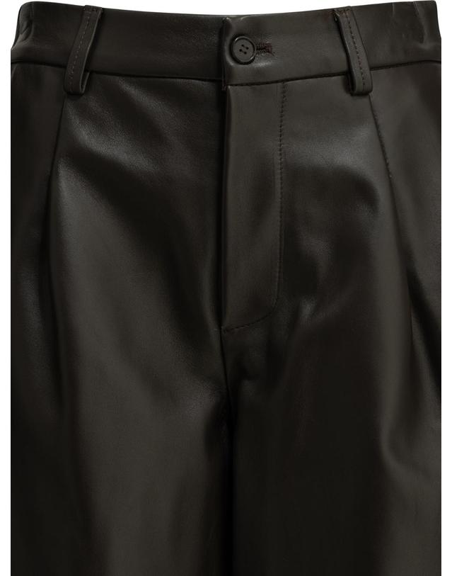 셈페르 [해외직구][V90]Semper 1802NAPPA LISCIAT MORO 여성 반바지 숏팬츠 Formal leather shorts 착용컷