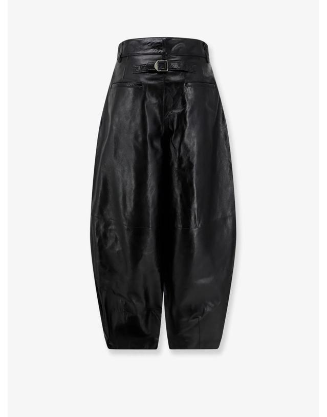 쉐흐 [해외직구][N85]쉐르 PAN1383JULIEN 여성 트라우저 바지 팬츠 면바지 SOEUR Julien leather trousers 착용컷