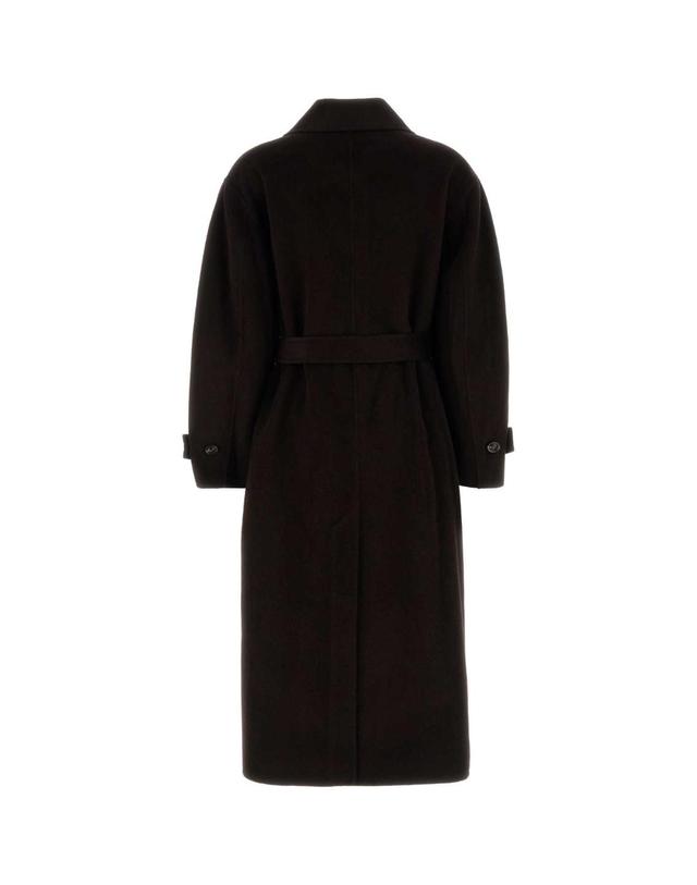 쉐흐 [해외직구][X45]쉐르 MAN1153JAMES MAR03 여성 코트 하프 롱 트렌치 오버코트 코트자켓 Chocolate wool blend James coat 착용컷
