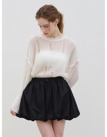 BALLON MINI SKIRT (IN PANTS) Black