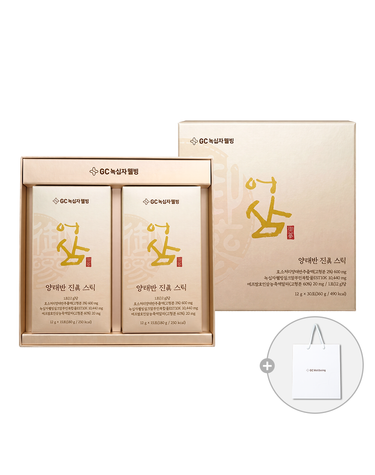 GC녹십자웰빙 어삼 양태반 진스틱 쇼핑백 선물세트 30포 1박스 