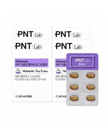GC녹십자웰빙 PNT 식물성 멜라토닌 함유 그린멜라 30정 4박스