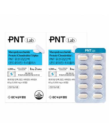 GC녹십자웰빙 PNT 뮤코다당단백 콘드로이친 트리플러스 60정 2박스