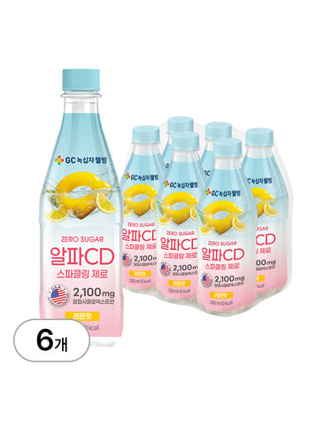GC녹십자웰빙 알파CD 스파클링 제로 6병