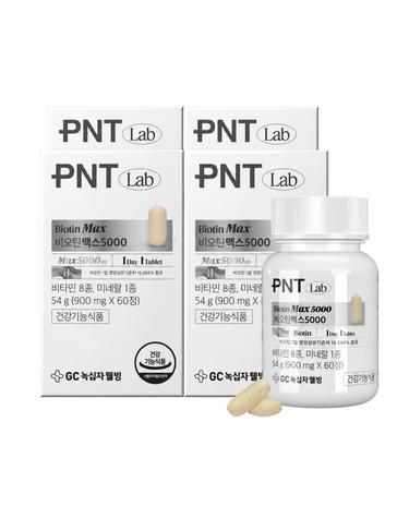 GC녹십자웰빙 PNT 비오틴 맥스 5000 60정 4박스