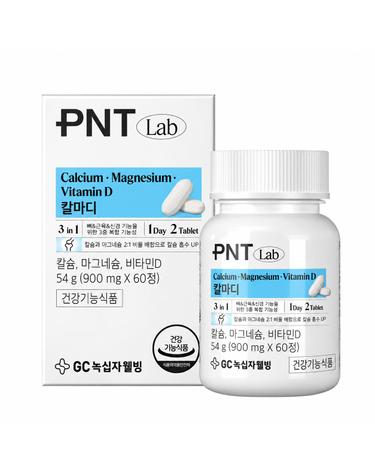 GC녹십자웰빙 PNT 칼슘 마그네슘 비타민D 60정 1박스