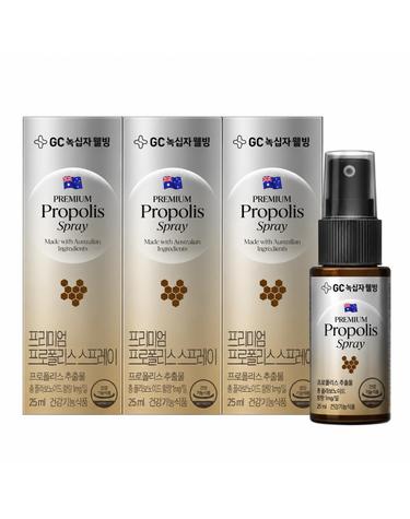 GC녹십자웰빙 프리미엄 프로폴리스 스프레이 25ml 3병