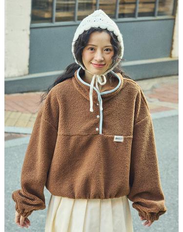 테디 배색 플리스 아노락_YHTS260412