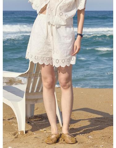 레이스 펀칭 팬츠_YHPT260402