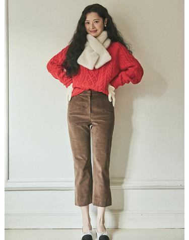 베이직 코듀로이 카프리 팬츠_YHPT260418