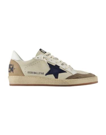 [해외직구] 26FW 골든구스 볼 스타 스웨이드 스니커즈 GMF00117F008722 83406 CREAM WHITE LIGHT GREY MARBLE BLUE