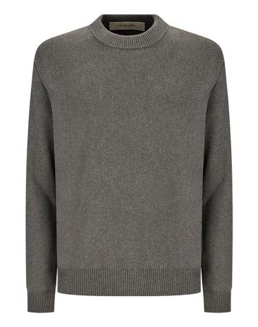 [해외직구] 26FW 골든구스 로고 코튼 라운드넥 스웨터 GMP00841P000662 60304 DARK GREY MELANGE