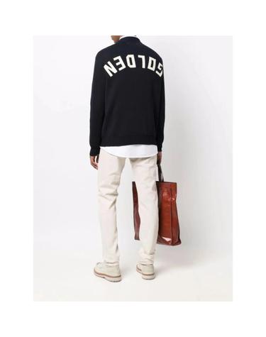 [해외직구] 26FW 골든구스 로고 코튼 라운드넥 스웨터 GMP00841 P000662 50486 BLUE