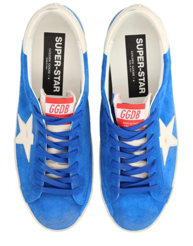 골든구스 [해외직구] 26SS 골든구스 슈퍼스타 스니커즈 GMF00101F008116 50749 DARK BLUE BEIGE WHITE 착용컷