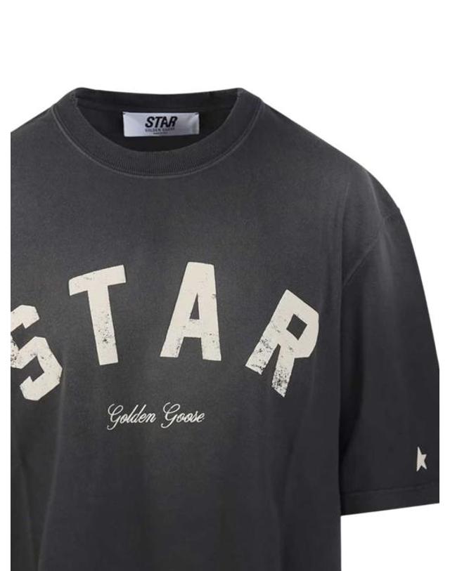 골든구스 [해외직구] 26FW 골든구스 반팔 티셔츠 GUP01873P002419 60666 CHARCOAL 착용컷