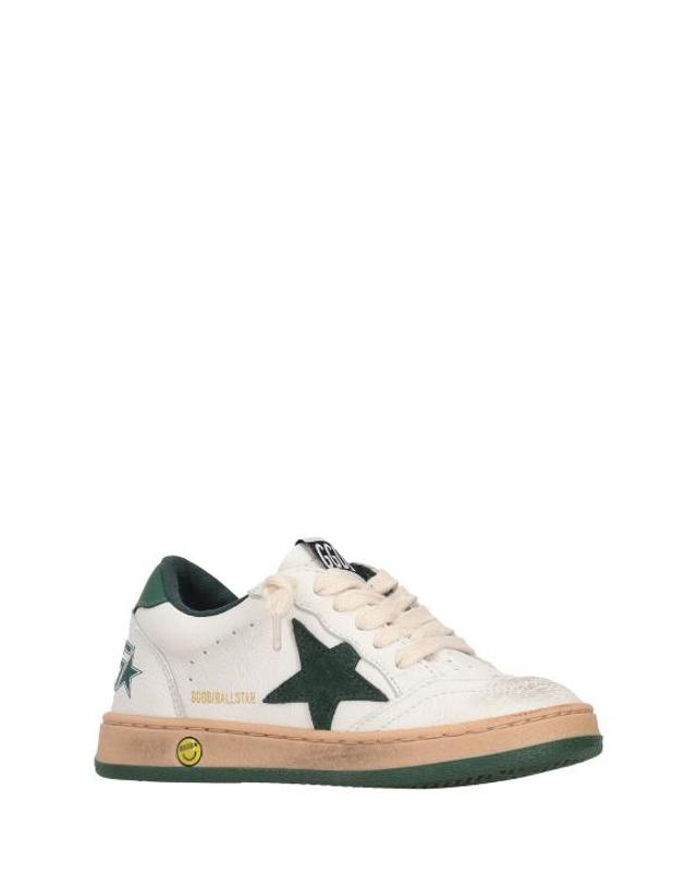 골든구스 [해외직구] 26FW 주니어 골든구스 스니커즈 GJF00439F004827 10502 WHITE GREEN 착용컷